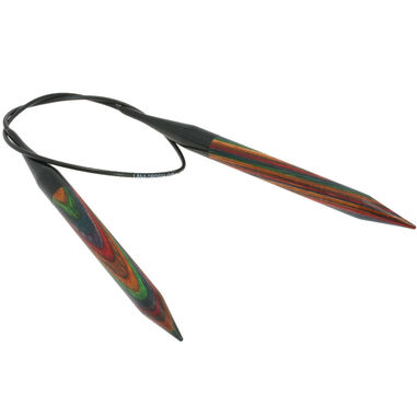 Lana Grossa Rundstricknadel Design-Holz Multicolor St. 12,0/60cm