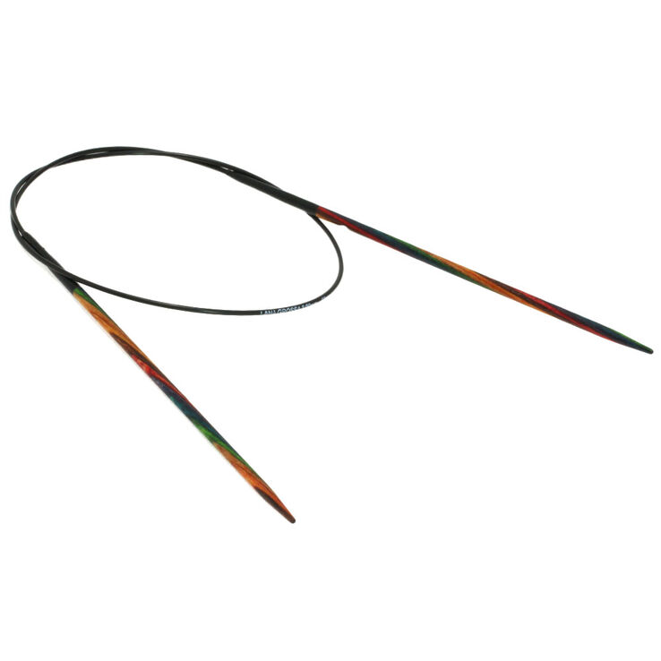 Rundstricknadel Design-Holz Multicolor St. 3,0/60cm - von Lana Grossa