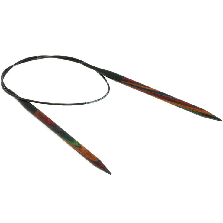 Rundstricknadel Design-Holz Multicolor St. 6,0/60cm - von Lana Grossa