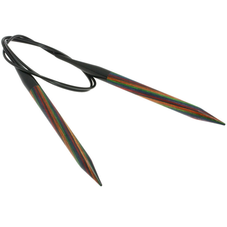 Rundstricknadel Design-Holz Multicolor St. 10,0/80cm  - von Lana Grossa