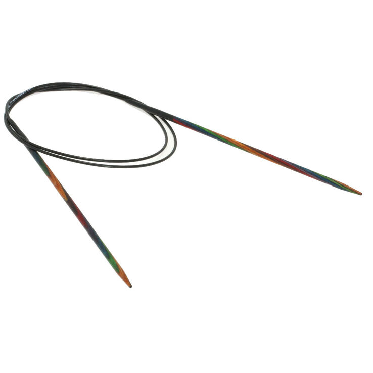 Rundstricknadel Design-Holz Multicolor St. 3,0/80cm - von Lana Grossa