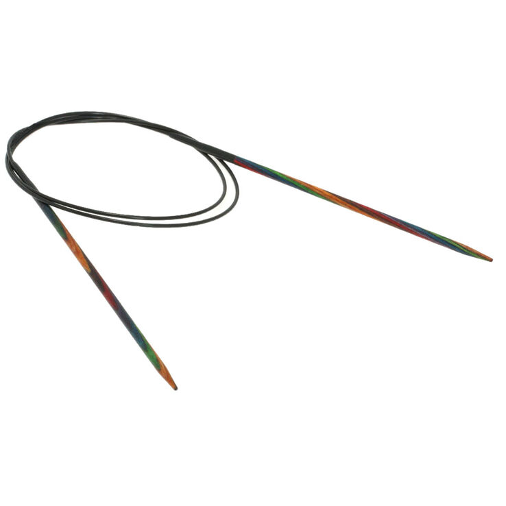 Rundstricknadel Design-Holz Multicolor St. 3,25/80cm  - von Lana Grossa