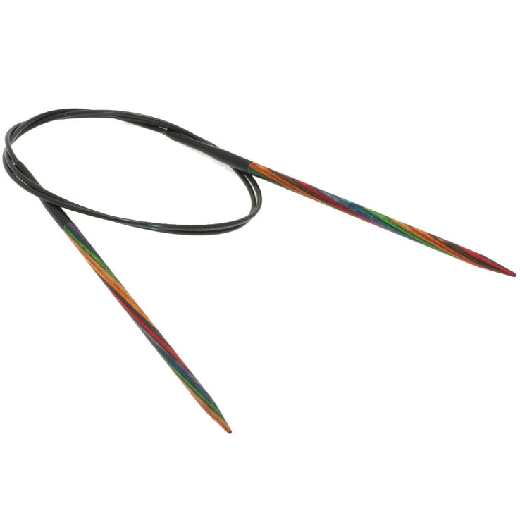Rundstricknadel Design-Holz Multicolor St. 4,0/80cm - von Lana Grossa