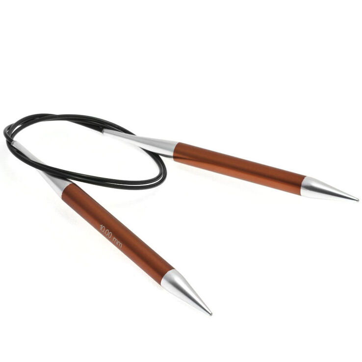 Rundstricknadel Aluminium Rainbow St. 10,0/80cm - von Lana Grossa