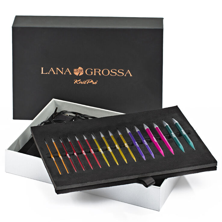 NADEL-SET Aluminium Rainbow - von Lana Grossa