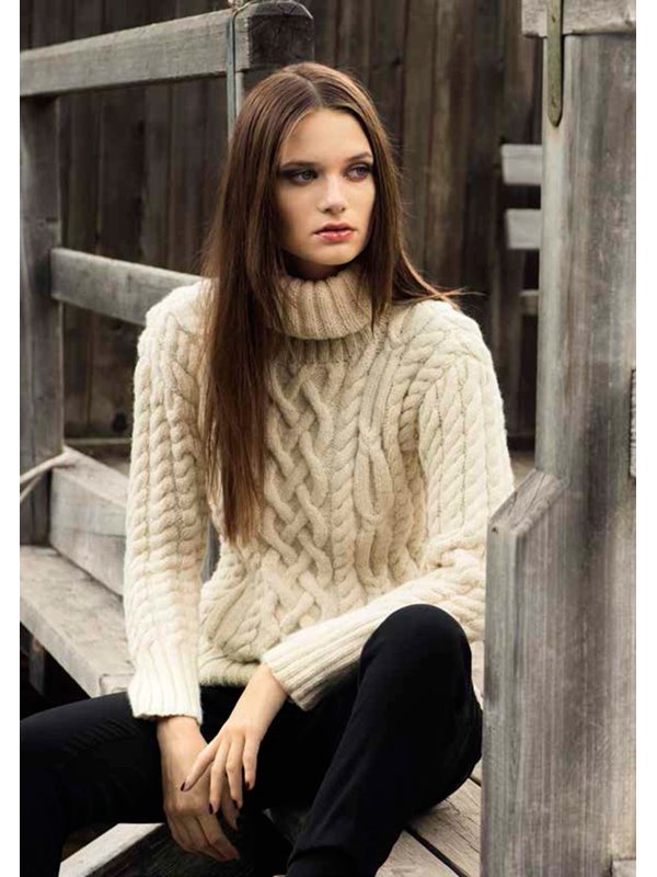 Lana Grossa ROLLKRAGENPULLI Alta Moda Alpaca