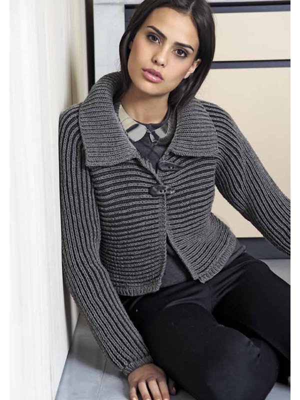PATENTKIMONOJACKE COOL WOOL Big Melange (GOTS) von Lana Grossa