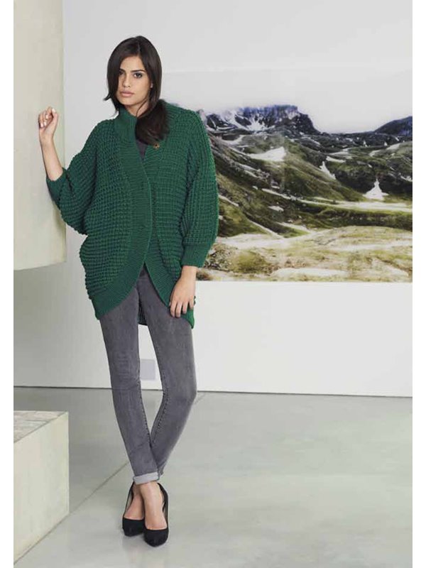 PATENTSTRUKTURJACKE BINGO Melange (GOTS) von Lana Grossa