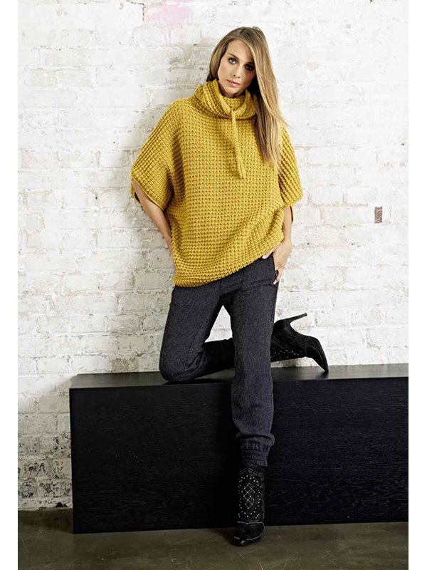 PONCHO MIT KORDELDURCHZUG Bingo von Lana Grossa