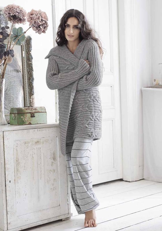 ZOPF-RIPPENMANTEL Alta Moda Alpaca von Lana Grossa