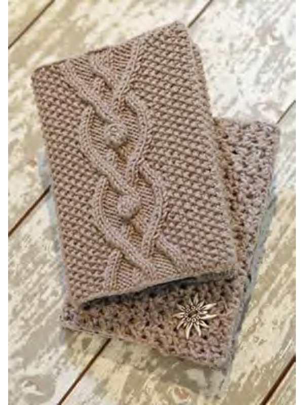 Lana Grossa BUCHHÜLLE MIT ARANMUSTER Bingo melange