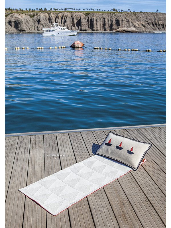 Lana Grossa KISSENHÜLLE MIT SEGELBOOTEN Organico