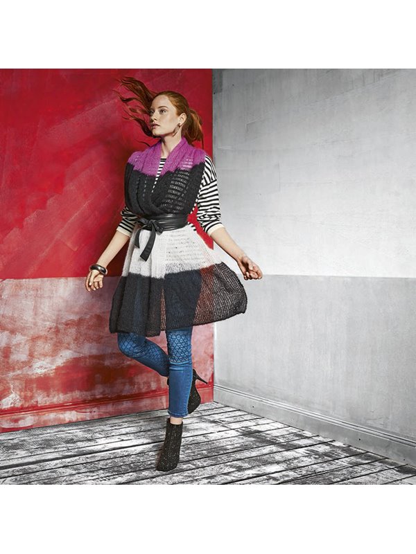 Lana Grossa Streifenstola SILKHAIR