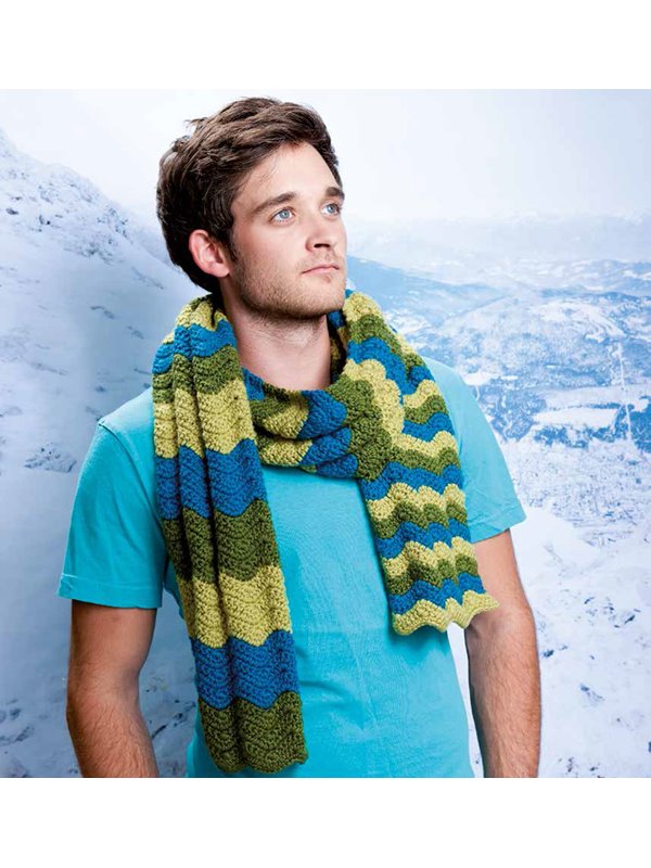 LÄSSIGER ZICKZACK SCHAL BINGO Melange (GOTS) von Lana Grossa