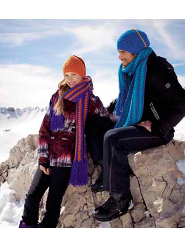 Lana Grossa MÜTZE MIT AUFGEHÄKELTER LINIE Mille II