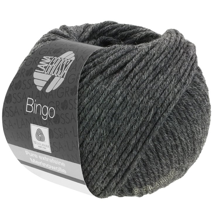 BINGO Uni/Melange - von Lana Grossa | 004-Anthrazit meliert