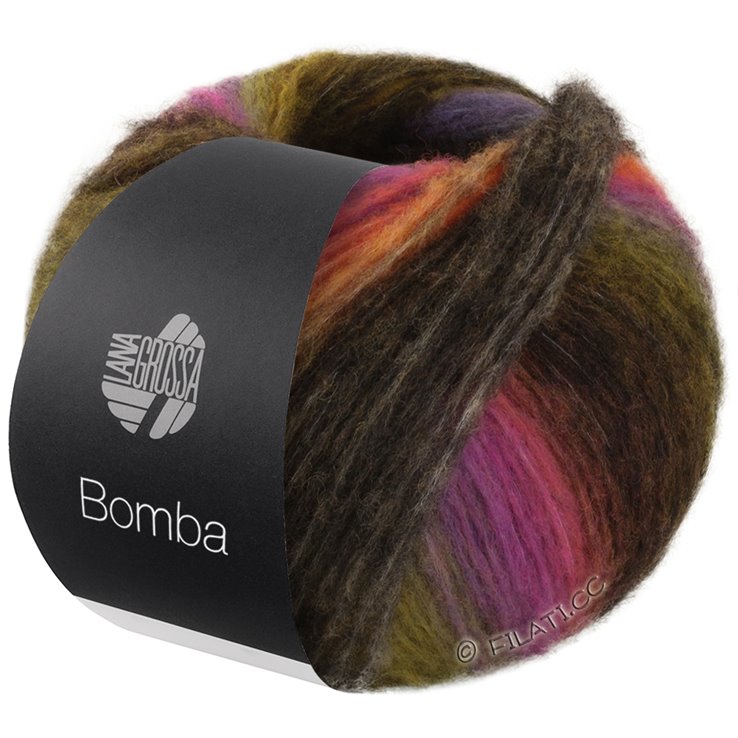 BOMBA - von Lana Grossa | 01-Anthrazit/Lila/Graugrün/Gelb/Orange/Brombeer/Bordeaux/Zitrusgelb/Pink/Flieder