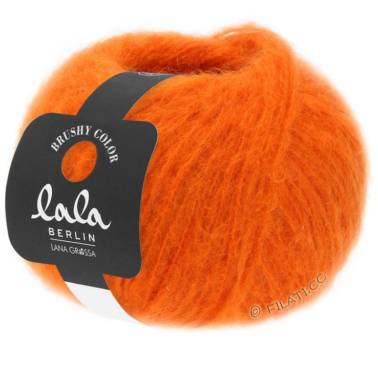 Lana Grossa BRUSHY Uni/Print (lala BERLIN) | 001-Orange