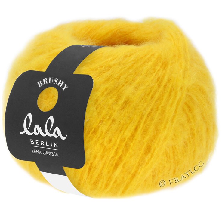 BRUSHY Uni/Print (lala BERLIN) - von Lana Grossa | 005-Gelb