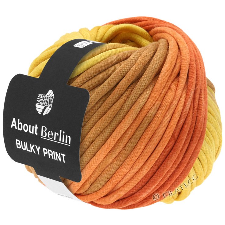 Lana Grossa BULKY Print (ABOUT BERLIN) | 101-Gelb/Orange/Goldbraun/Lachs