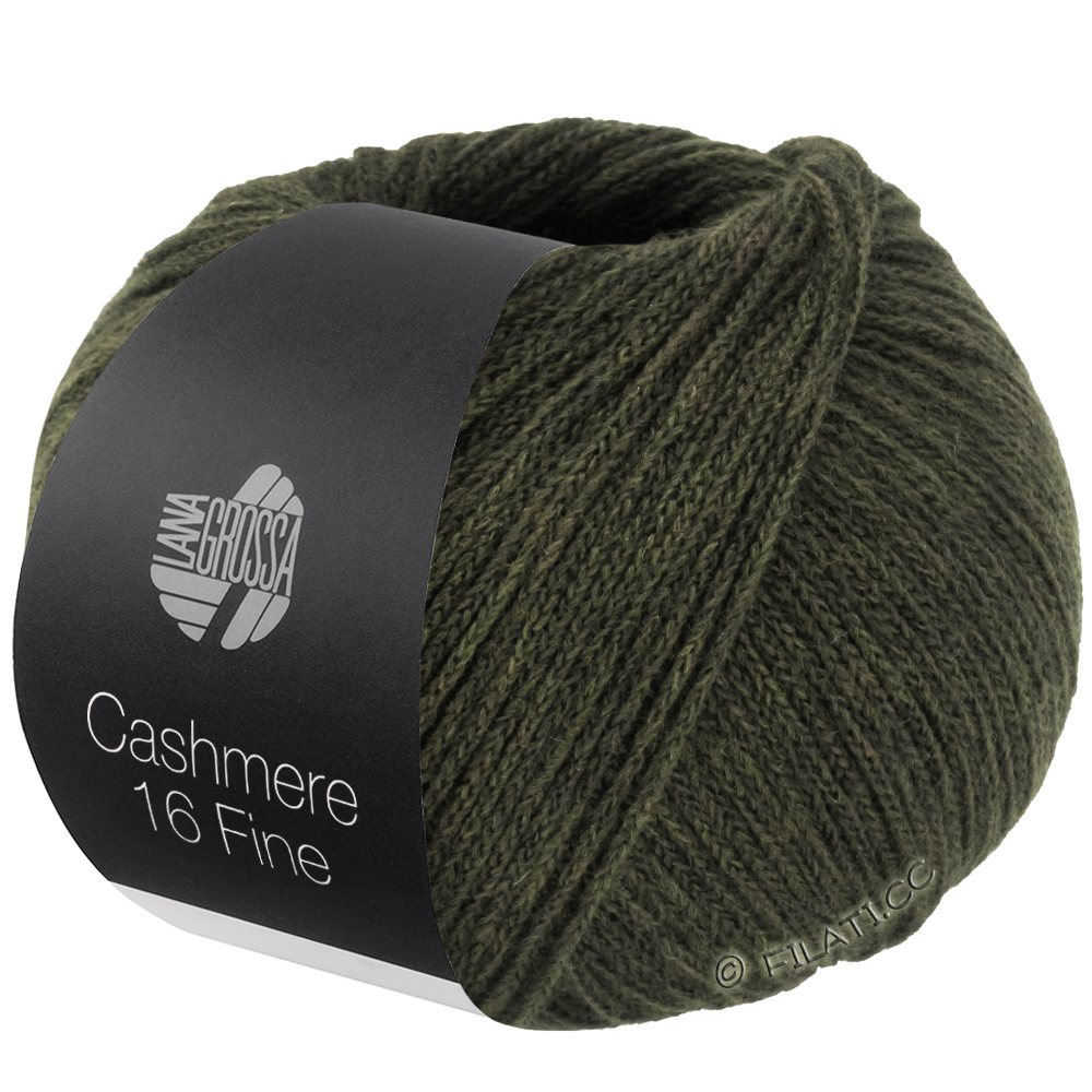 CASHMERE 16 FINE - von Lana Grossa | 073-Dunkeloliv
