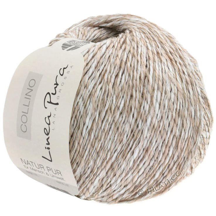 COLLINO (Linea Pura) - von Lana Grossa | 01-Weiß/Beige/Hellbraun