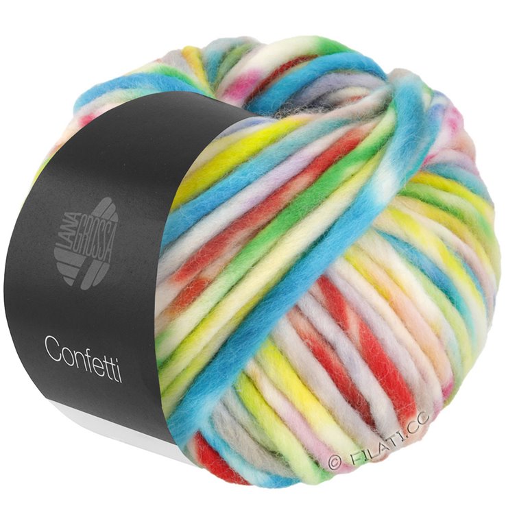 Lana Grossa CONFETTI Print | 06-Flieder/Blauviolett/Rost/Senf/Rohweiß/Petrol