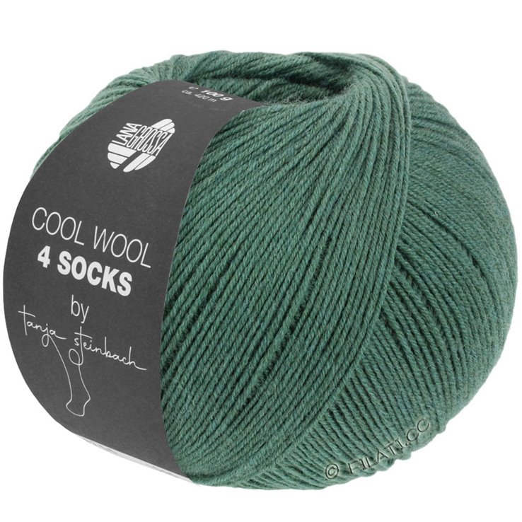 COOL WOOL 4 SOCKS - von Lana Grossa | 7702-Graugrün