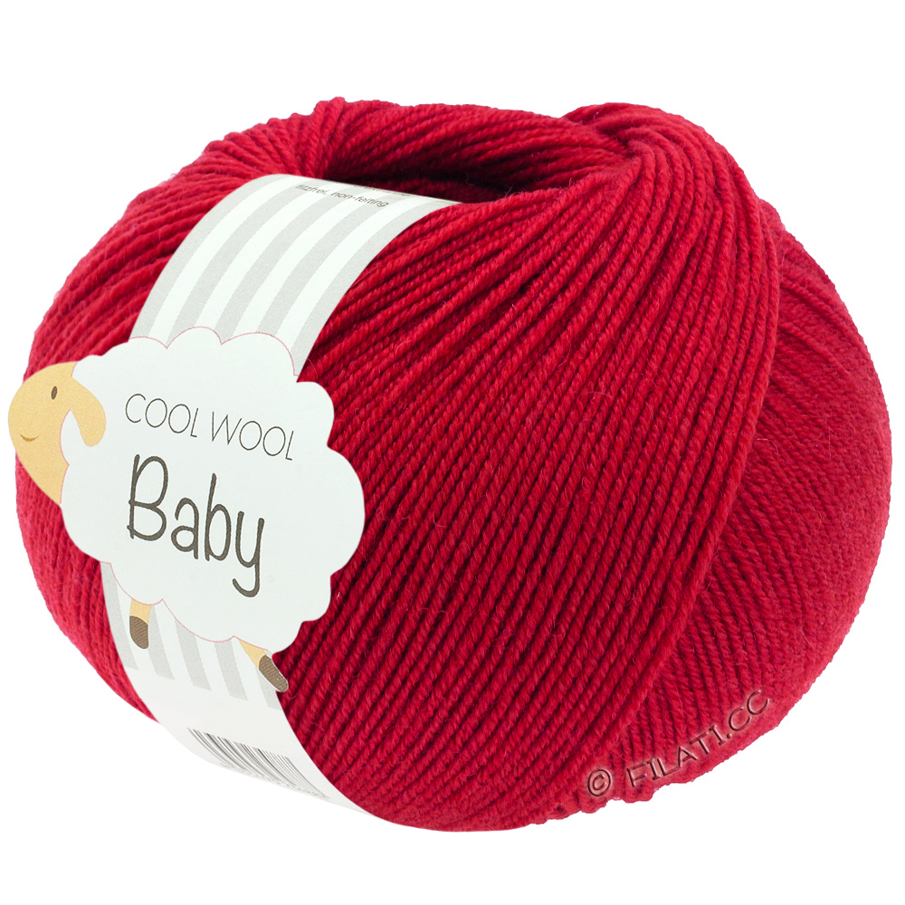 COOL WOOL Baby Uni/Print 50g - von Lana Grossa | 343-Kirschrot