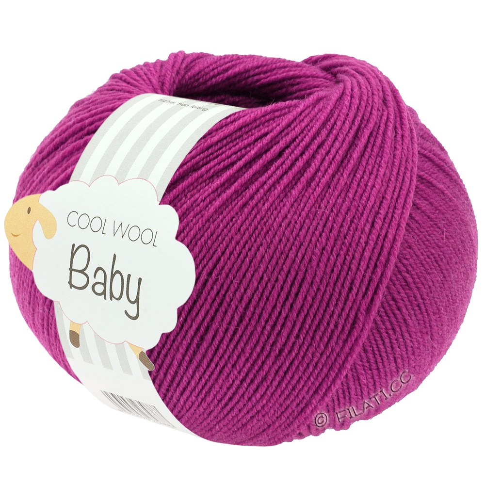 COOL WOOL Baby Uni/Print 50g - von Lana Grossa | 345-Rotviolett