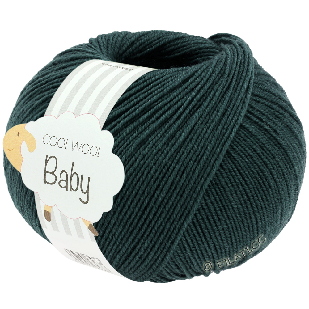 COOL WOOL Baby Uni/Print 50g - von Lana Grossa | 350-Dunkelpetrol