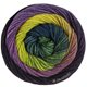 COOL WOOL Big Color - von Lana Grossa | 4043-Grün/Schwarzbraun/Dunkelviolett/Violett/Gelb/Blattgrün/Dunkelpetrol