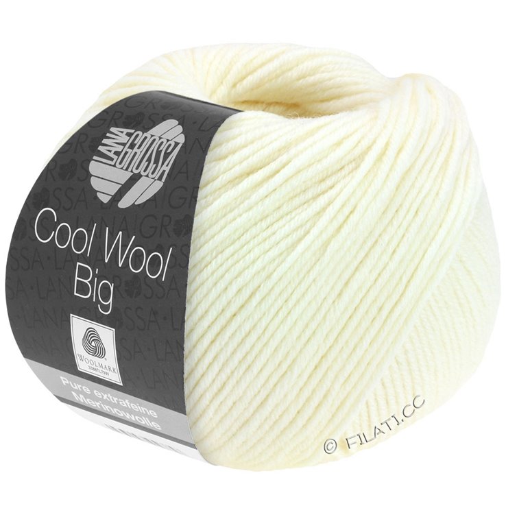 COOL WOOL Big Uni/Melange - von Lana Grossa | 0601-Rohweiß