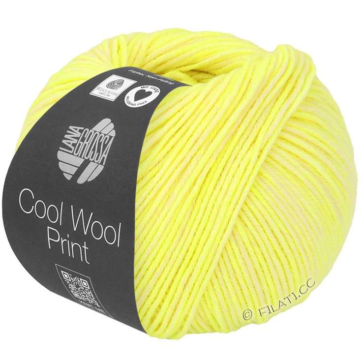 COOL WOOL Neon Print - von Lana Grossa | 6521-Neongelb/Zartgelb