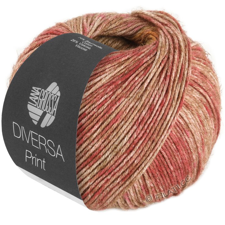 DIVERSA PRINT - von Lana Grossa | 101-Terrakotta/Ocker/Camel/Ziegelrot/Taupe