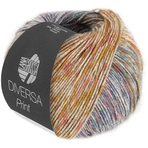 DIVERSA PRINT - von Lana Grossa | 104-Grau/Orange/Pink/Gelb/Oliv