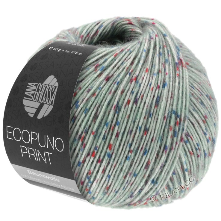 ECOPUNO Print - von Lana Grossa | 101-Graugrün bunt