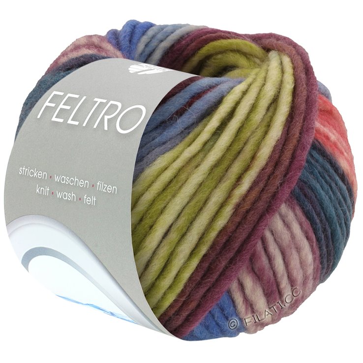 Lana Grossa FELTRO Bosco | 723-Helloliv/Rotviolett/Jeans/Blau/Altrosa/Dunkelgrün/Erika/Rauchblau
