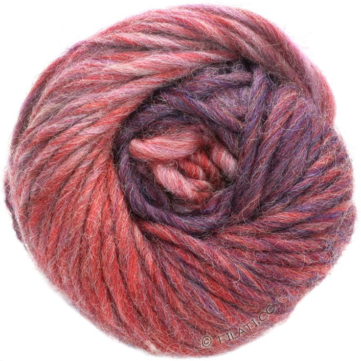 FELTRO Dégradé - von Lana Grossa | 1301-Ziegelrot/Graurosa/Aubergine