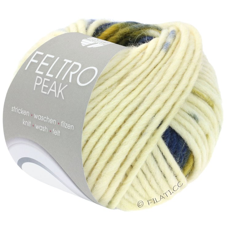 FELTRO Peak - von Lana Grossa | 1411-Ecru/Graublau/Marine/Oliv