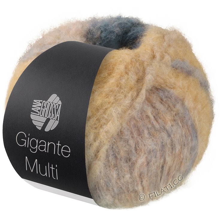Lana Grossa GIGANTE MULTI | 101-Graublau/Beige/Graurot/Mandarin/Petrolgrün/Graugelb