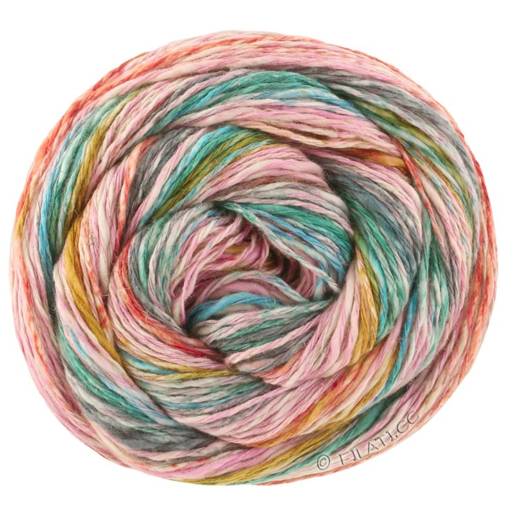 Lana Grossa GOMITOLO CALIFORNIA | 3041-Rosa/Senf/Türkis/Dunkelgrün/Graublau/Rost
