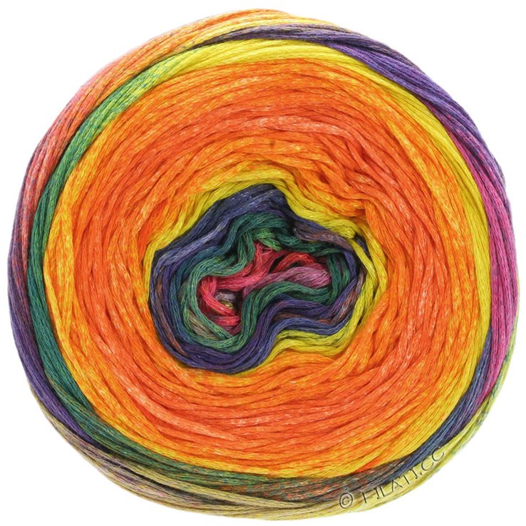 GOMITOLO FELICE - von Lana Grossa | 711-Orange/Lindgrün/Aubergine/Fuchsia/Petrol/Gelb/Lila