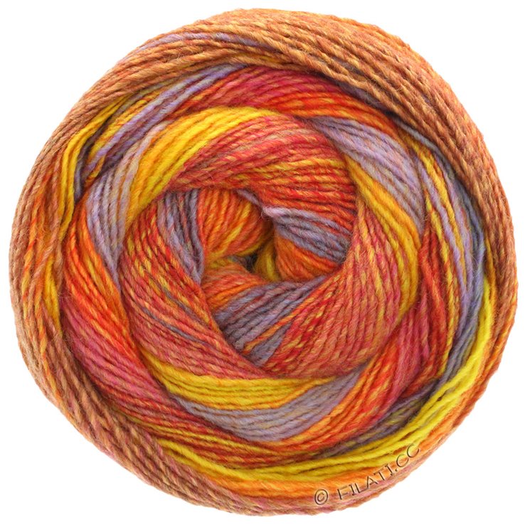 GOMITOLO MOLTO - von Lana Grossa | 601-Rot/Orange/Blauviolett/Gelb