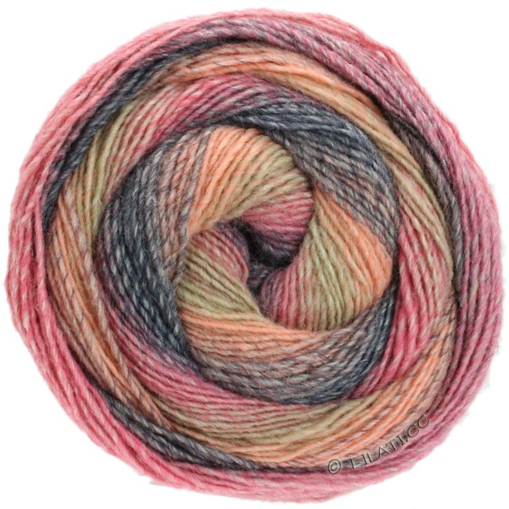 Lana Grossa GOMITOLO VERSIONE | 404-Lachs/Graubeige/Nelke/Anthrazit