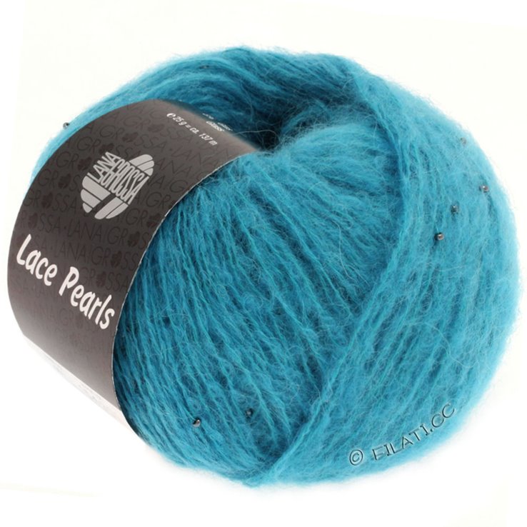 Lana Grossa LACE Pearls | 001-Türkisblau