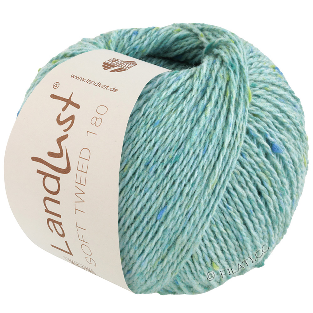 LANDLUST Soft Tweed 180 - von Lana Grossa | 120-Türkis meliert