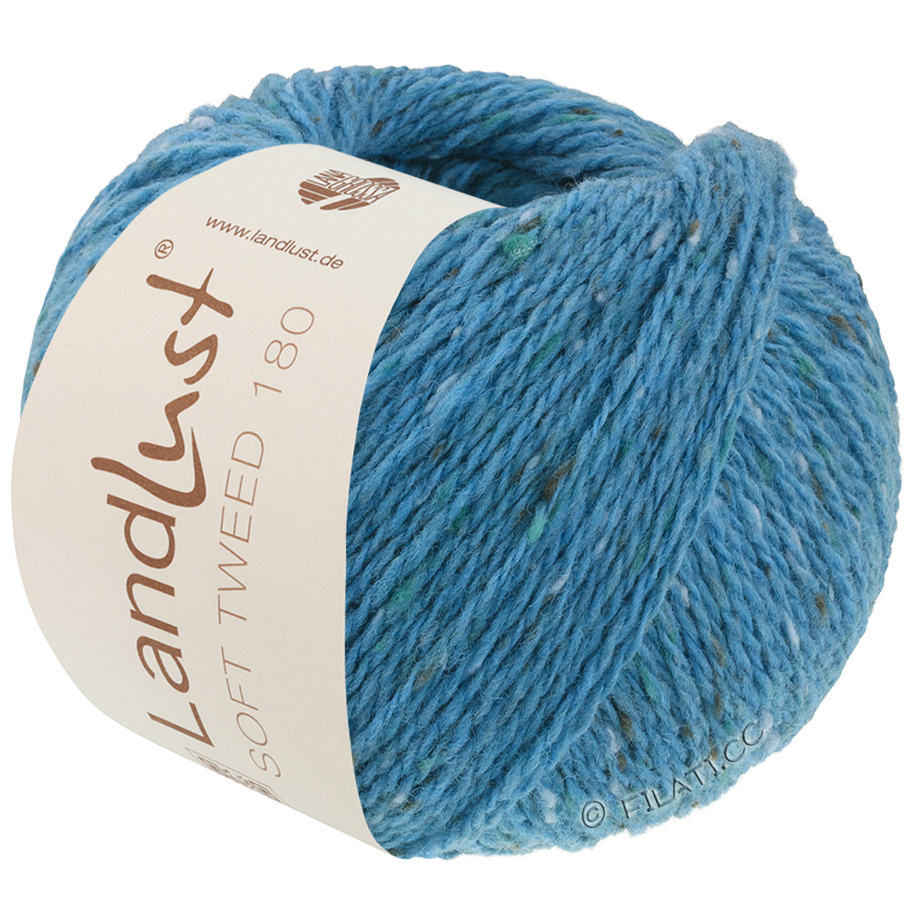 LANDLUST Soft Tweed 180 - von Lana Grossa | 129-Türkisblau meliert