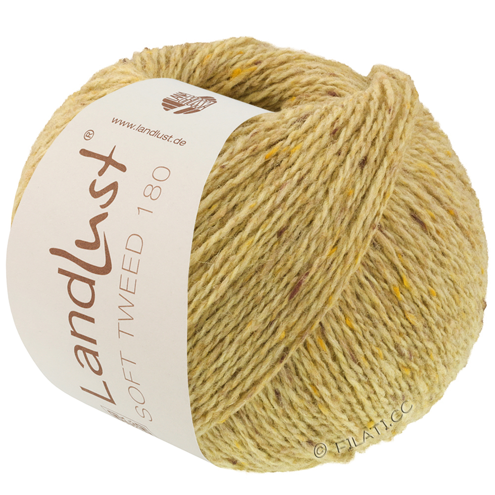 LANDLUST Soft Tweed 180 - von Lana Grossa | 134-Grünbeige meliert