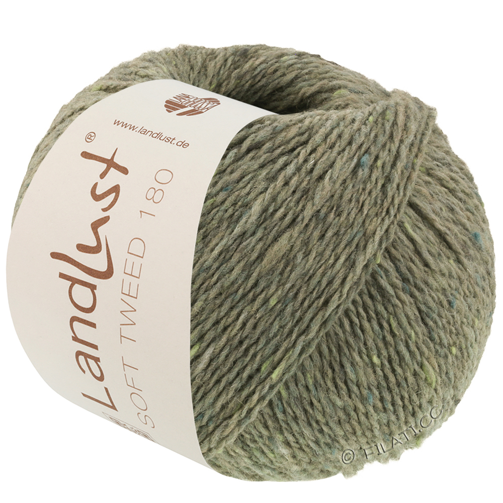 LANDLUST Soft Tweed 180 - von Lana Grossa | 135-Salbeigrün meliert